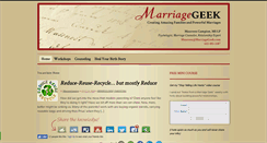 Desktop Screenshot of marriagegeek.com