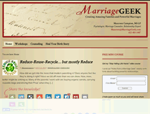 Tablet Screenshot of marriagegeek.com